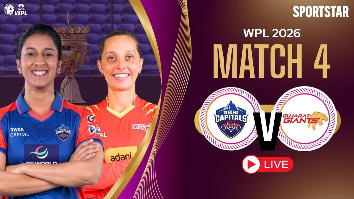 DC vs GG LIVE score, WPL 2026: Jemimah takes diving catch, Charani picks two wickets